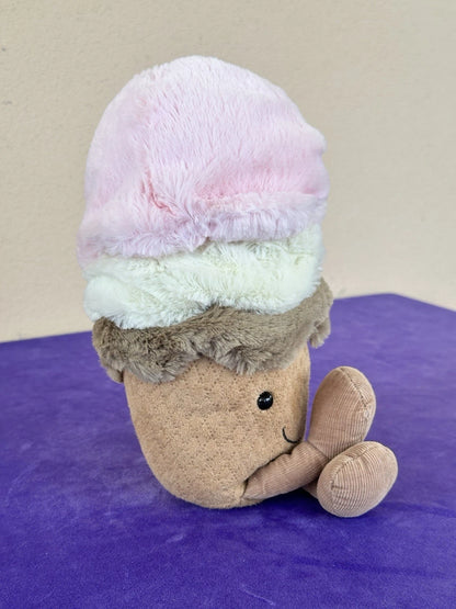 Jellycat Gelato Napoletano Divertente Misura Media 30cm Raro Giocattolo Morbido Ritirato