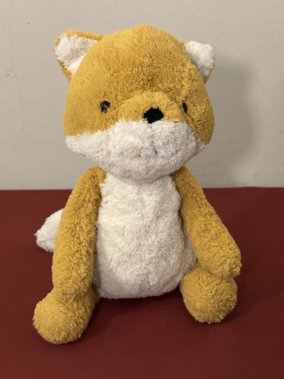 Jellycat Tuffet Fox nuovo senza etichette Woodland Orange and Cream Fox raro giocattolo morbido ritirato-