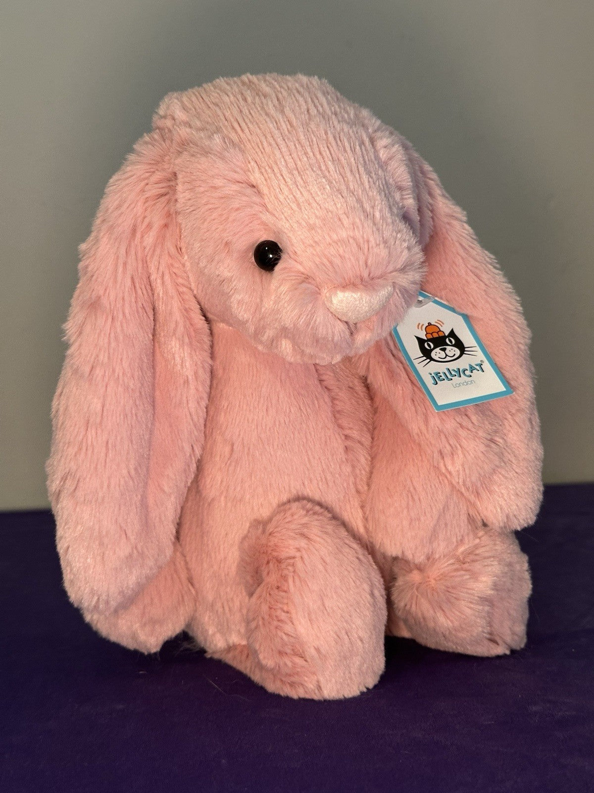 NUOVO coniglietto Jellycat Medium Bashful Petal nuovo con etichette coniglio rosa caldo raro ritirato 12"-