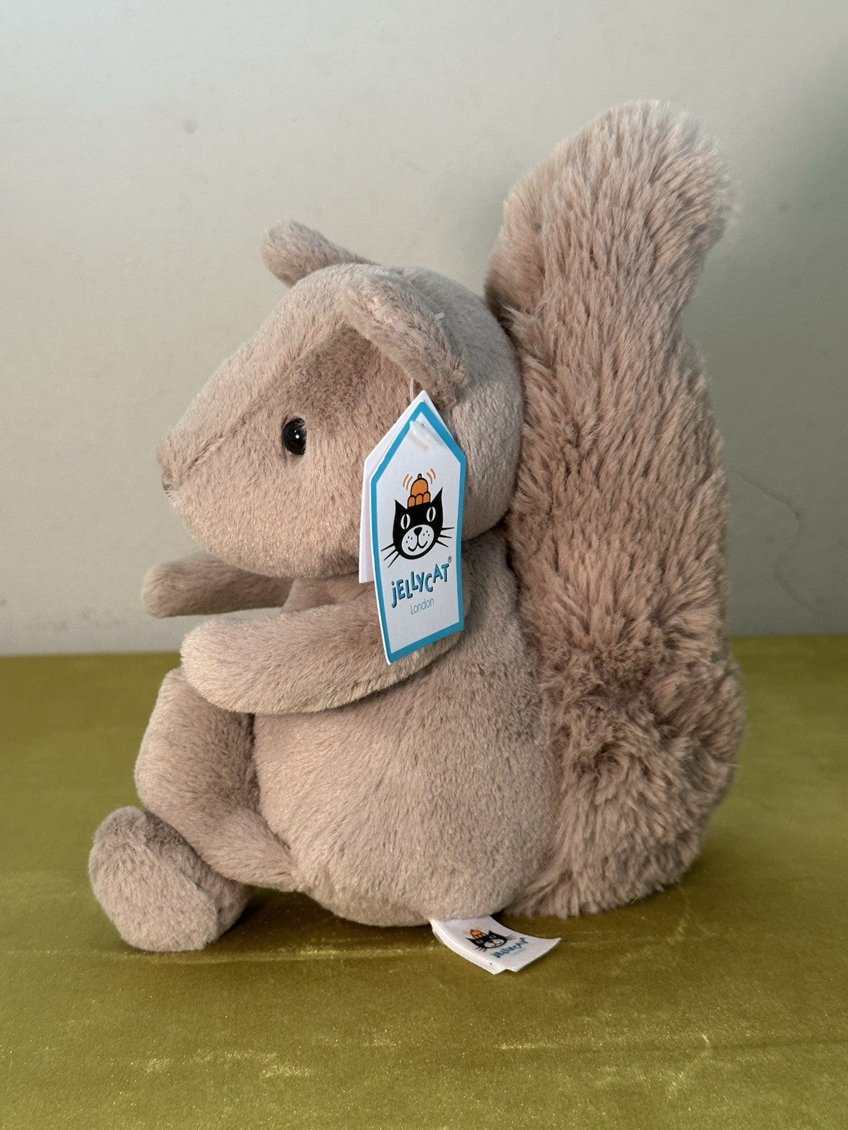 NUOVO Jellycat Willow Scoiattolo Nuovo con etichette Marrone Coda Cespugliosa Carino Ritirato Giocattolo Morbido W4SQ-