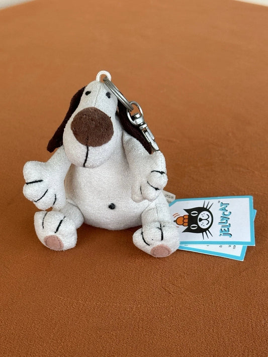 NUOVO portachiavi Jellycat Bumble Mutt nuovo con etichette cucciolo cane raro borsa ritirata ciondolo portachiavi