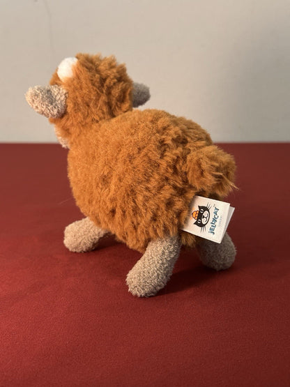 Peluche Jellycat Farm Friends Highland Cow nuovo senza etichette peluche giocattolo morbido vitello-