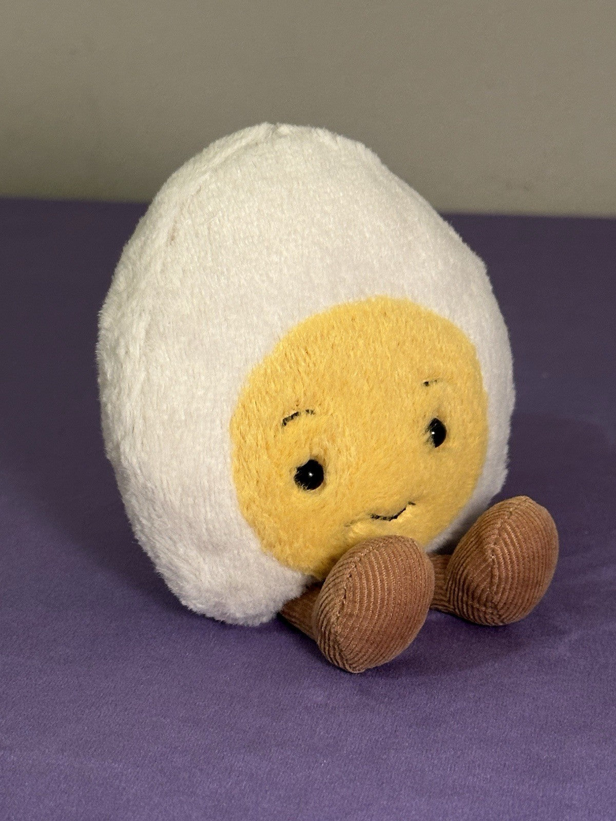 Uovo sodo confuso Jellycat divertente nuovo senza etichette ritirato raro cibo uova peluche BE6CON-