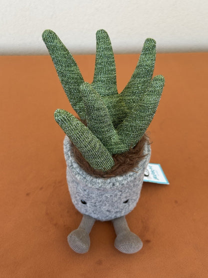 NEW Jellycat Amuseable Silly Succulent Aloe BNWT Plant in Pot Soft Toy Retired