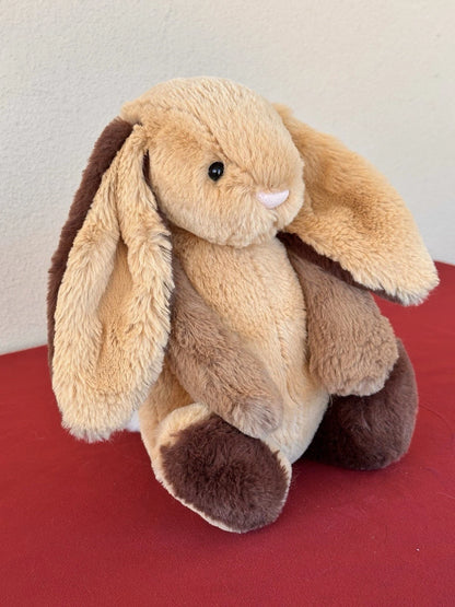 New Jellycat Original Bashful Patchwork Brown Bunny BNWT Rabbit Retired Plush