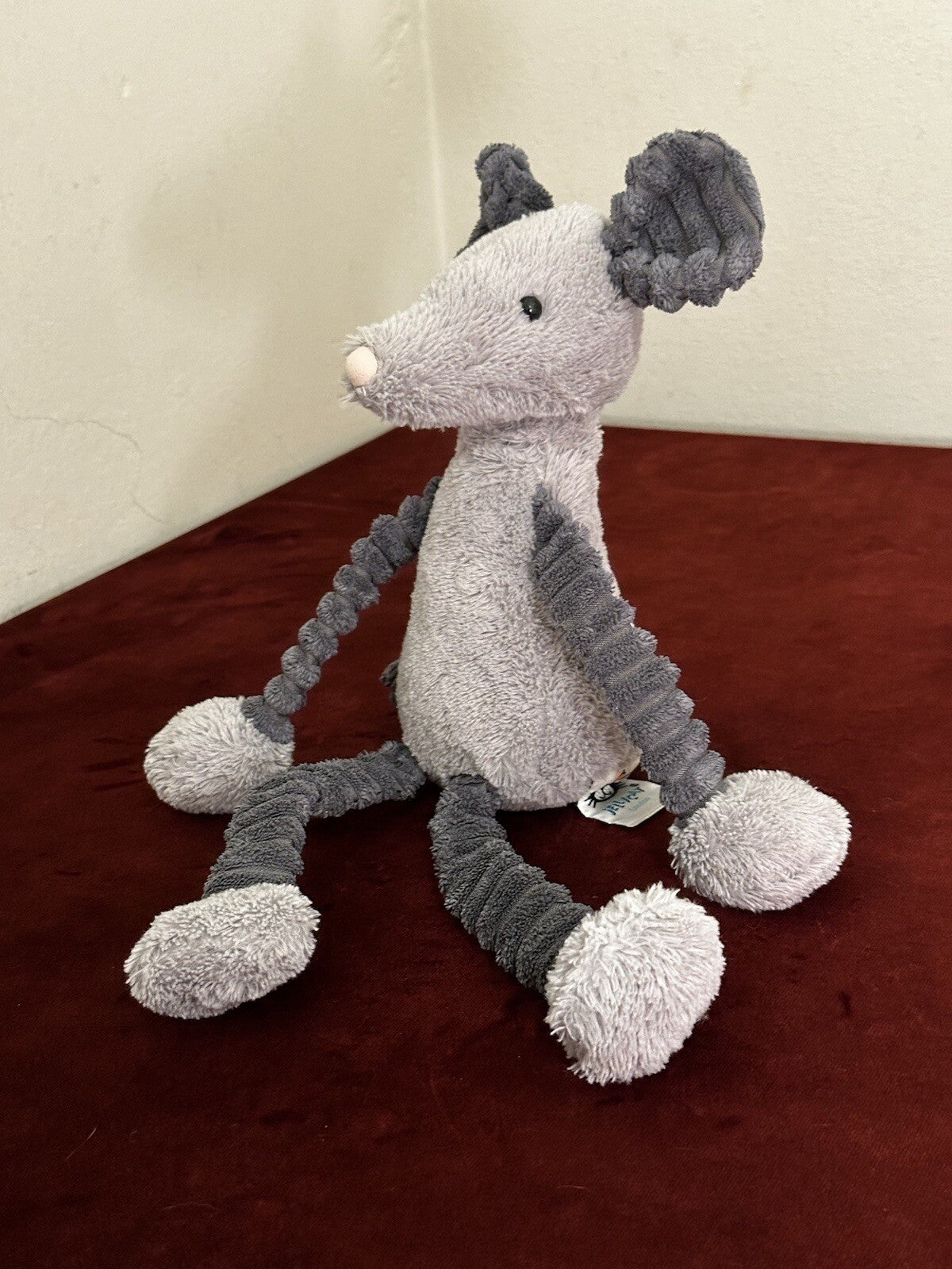 Peluche Jellycat Slinky Mouse Rat raro ritirato cm.36 HTF topi giocattolo morbido Cordy Roy-