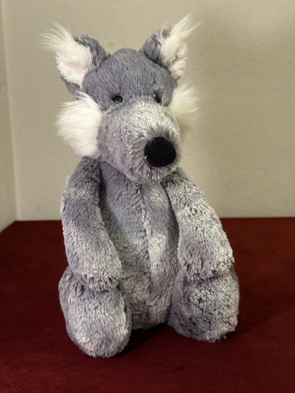 Peluche Jellycat Salice Lupo Grigio Marmo Peluche Peloso Giocattolo Morbido 11" Teddy Ritirato 2016-
