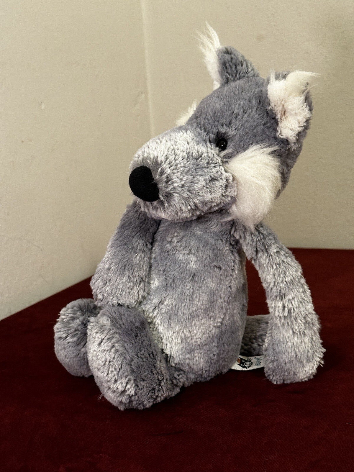 Peluche Jellycat Salice Lupo Grigio Marmo Peluche Peloso Giocattolo Morbido 11" Teddy Ritirato 2016-