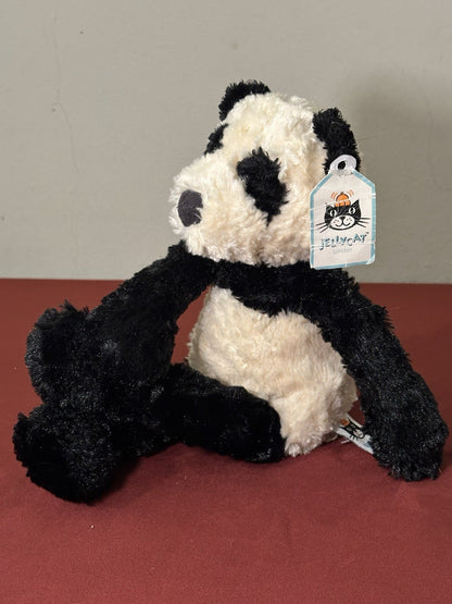 Peluche orsacchiotto Jellycat Small Sottaceles Panda nuovo con etichette nero e crema cm.33 in pensione-
