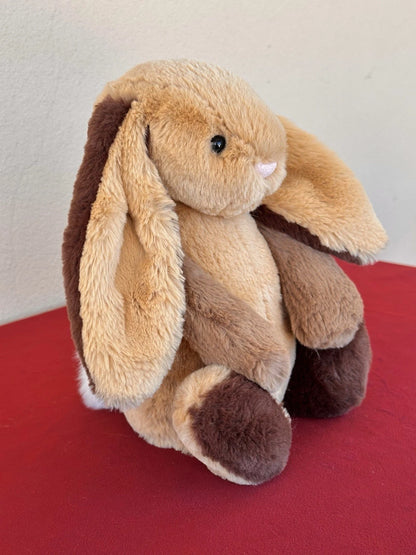 New Jellycat Original Bashful Patchwork Brown Bunny BNWT Rabbit Retired Plush