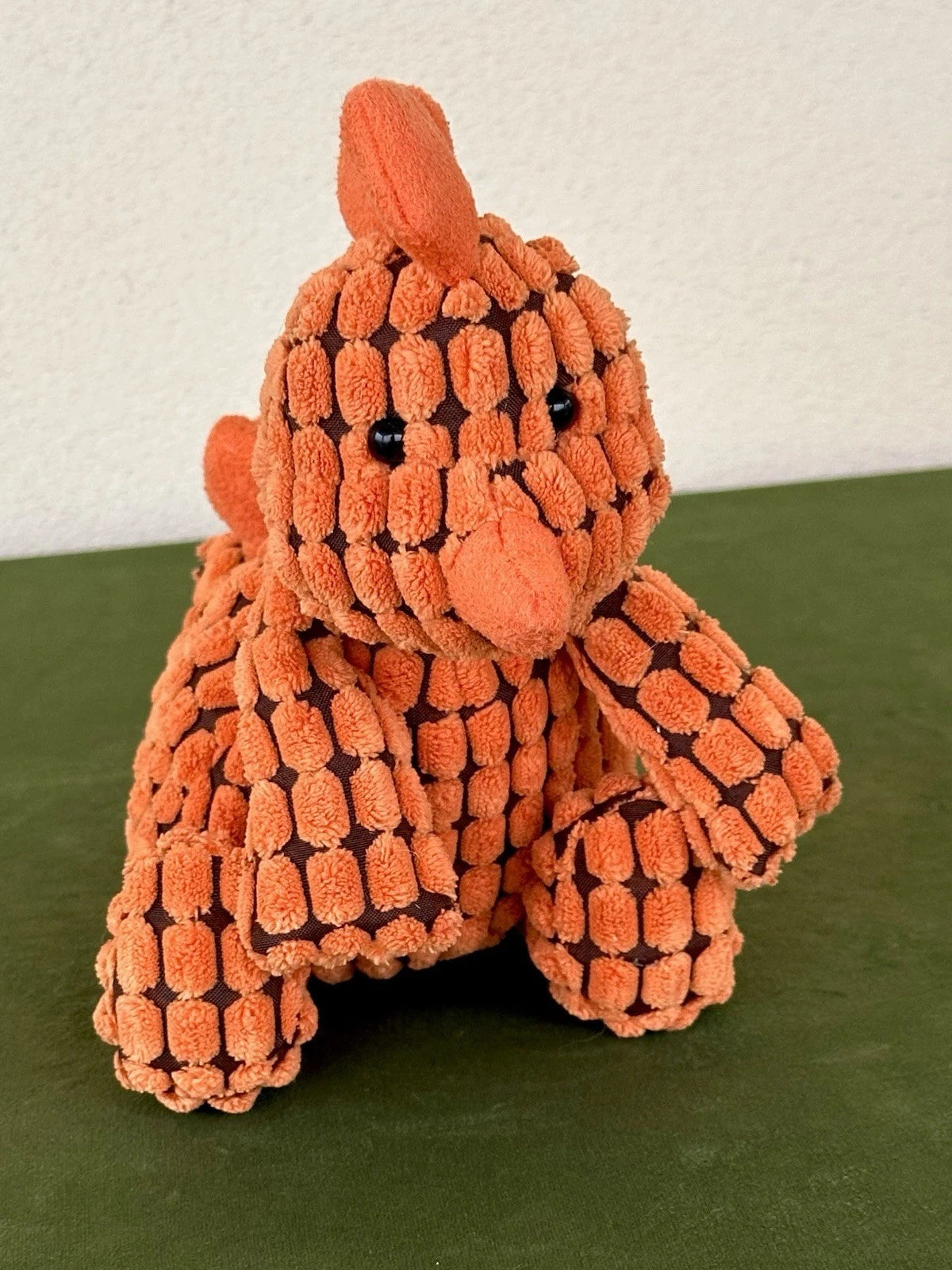 Jellycat Boppy Dino BNWOT Orange Prehistoric Dinosaur Cordy Roy cm.27 Soft Toy