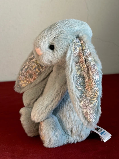 Jellycat Small Bashful Sage Blossom Bunny Light Green with Flower 8in Retired Rabbit