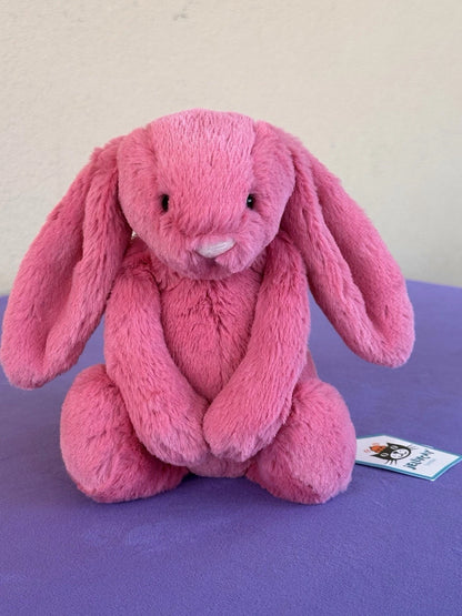 Jellycat Small Bashful Cerise Bunny BNWT 8” Retired Pink Rabbit Soft Plush