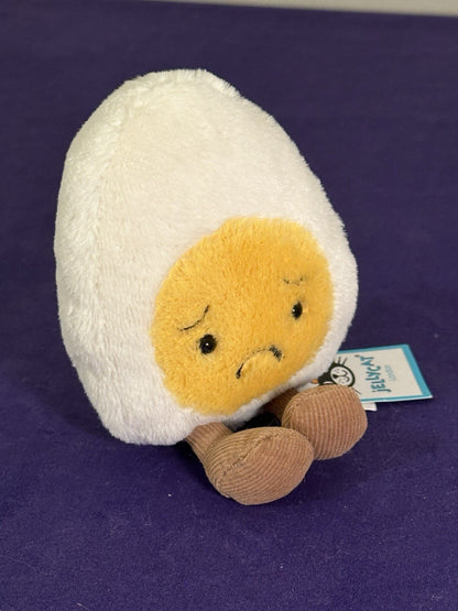 NUOVO Jellycat Amuseable Sorry uovo bollito nuovo con etichette ritirato raro cibo uova tristi peluche-