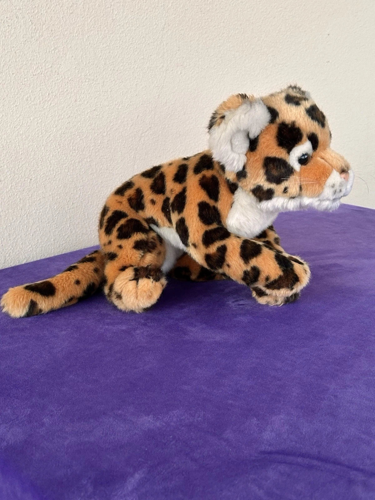 WWF Anna Club Plush Lying Down Leopard Rare Retired HTF Soft Toy Collectible