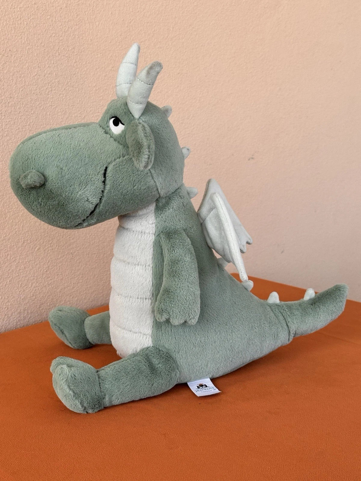Jellycat Adon Dragon BNWOT Rare Retired Green Dragon Soft Toy