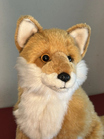 WWF Oko Volpe Rossa Seduta 23 cm 9” Bosco Volpe Arancione Raro Peluche Ritirato Giocattolo Morbido