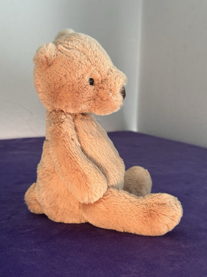 Peluche Jellycat piccolo orsacchiotto nuovo senza etichette ritirato raro orsacchiotto giocattolo morbido beige 8"-