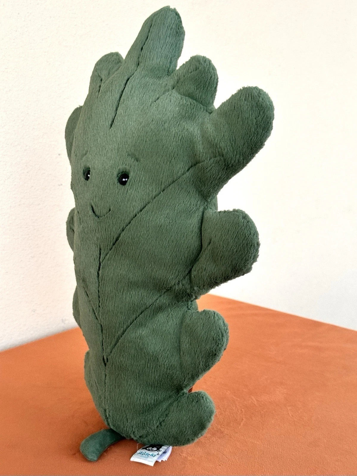 Jellycat Woodland Oak Leaf Large Green Leave Rare Retired Soft Toy Plush