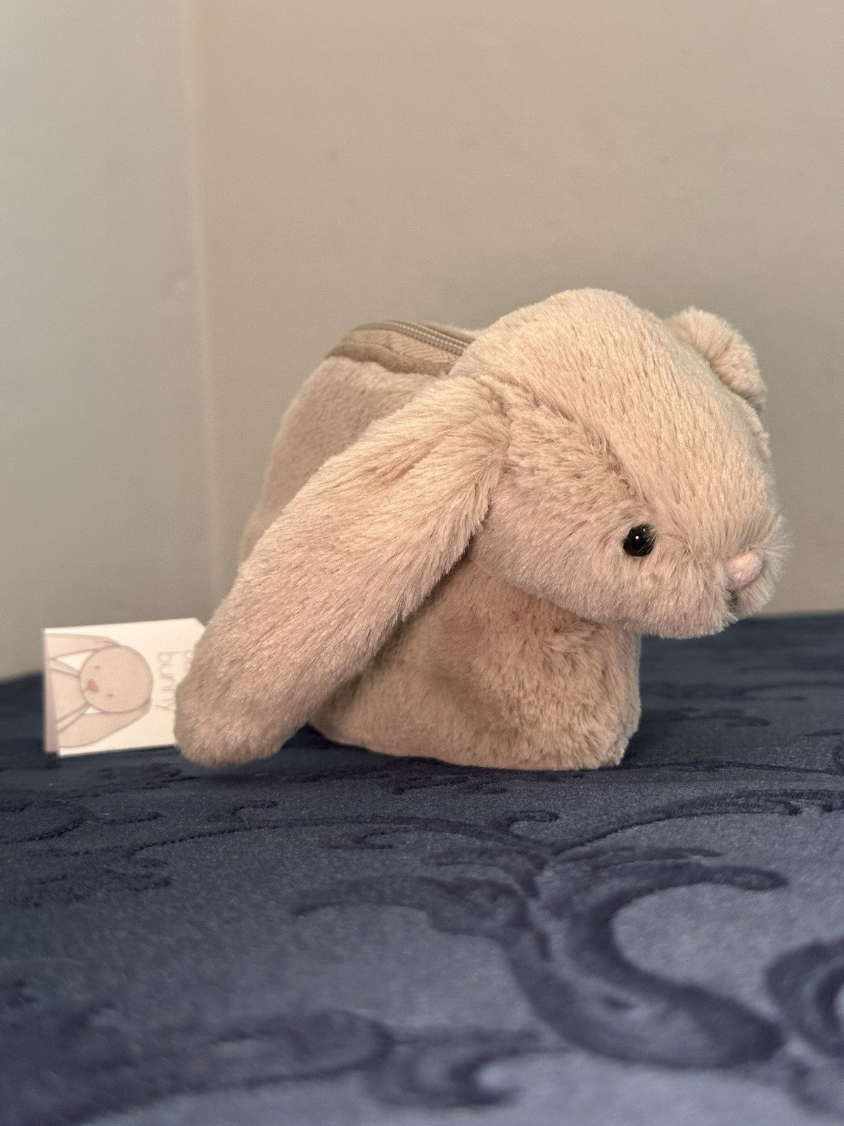NUOVO Jellycat Bashful Beige Bunny Pouch nuovo con etichette piccolo coniglio borsa ritirato raro-
