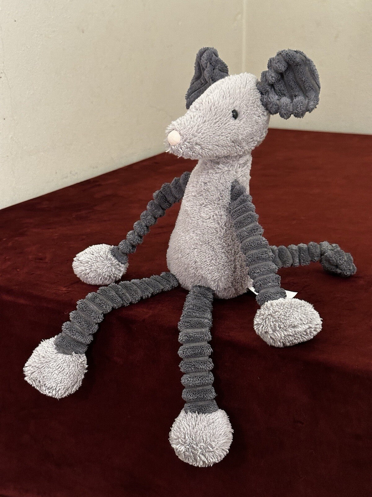 Peluche Jellycat Slinky Mouse Rat raro ritirato cm.36 HTF topi giocattolo morbido Cordy Roy-