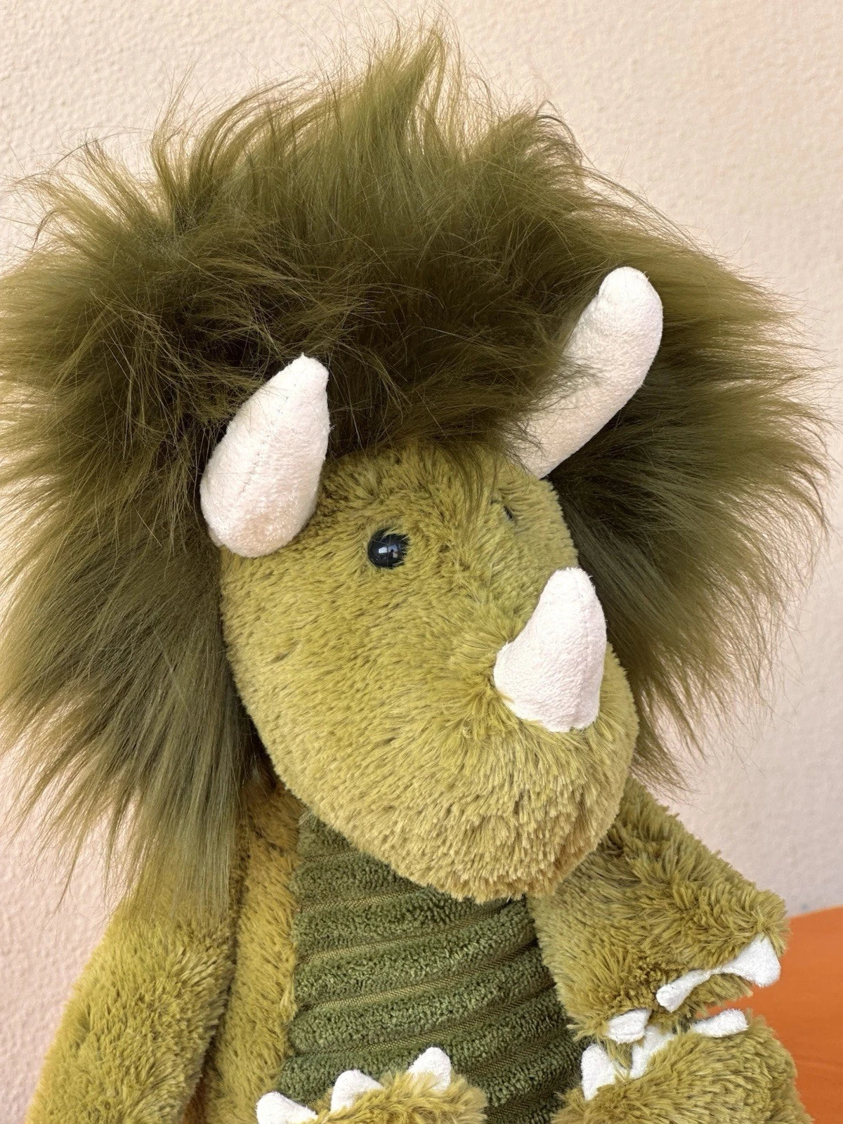 Jellycat Snagglebaggle Dennis Dino Rare Retired Prehistoric Green Dinosaur Plush