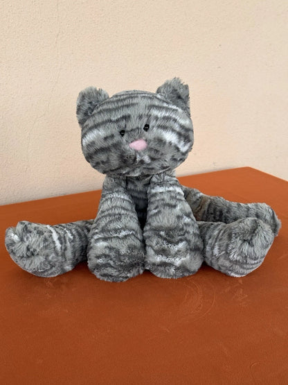 Peluche Jellycat Merryday grigio gatto tabby in pensione raro argento tabby gattino gattino