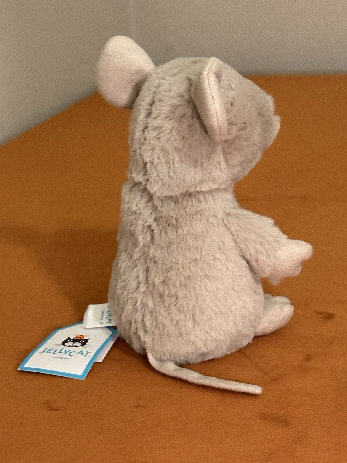 NUOVO Jellycat Nippit Mouse Nuovo con etichette Difficile da Trovare Ultra Raro Beige Topi Ritirato Peluche-