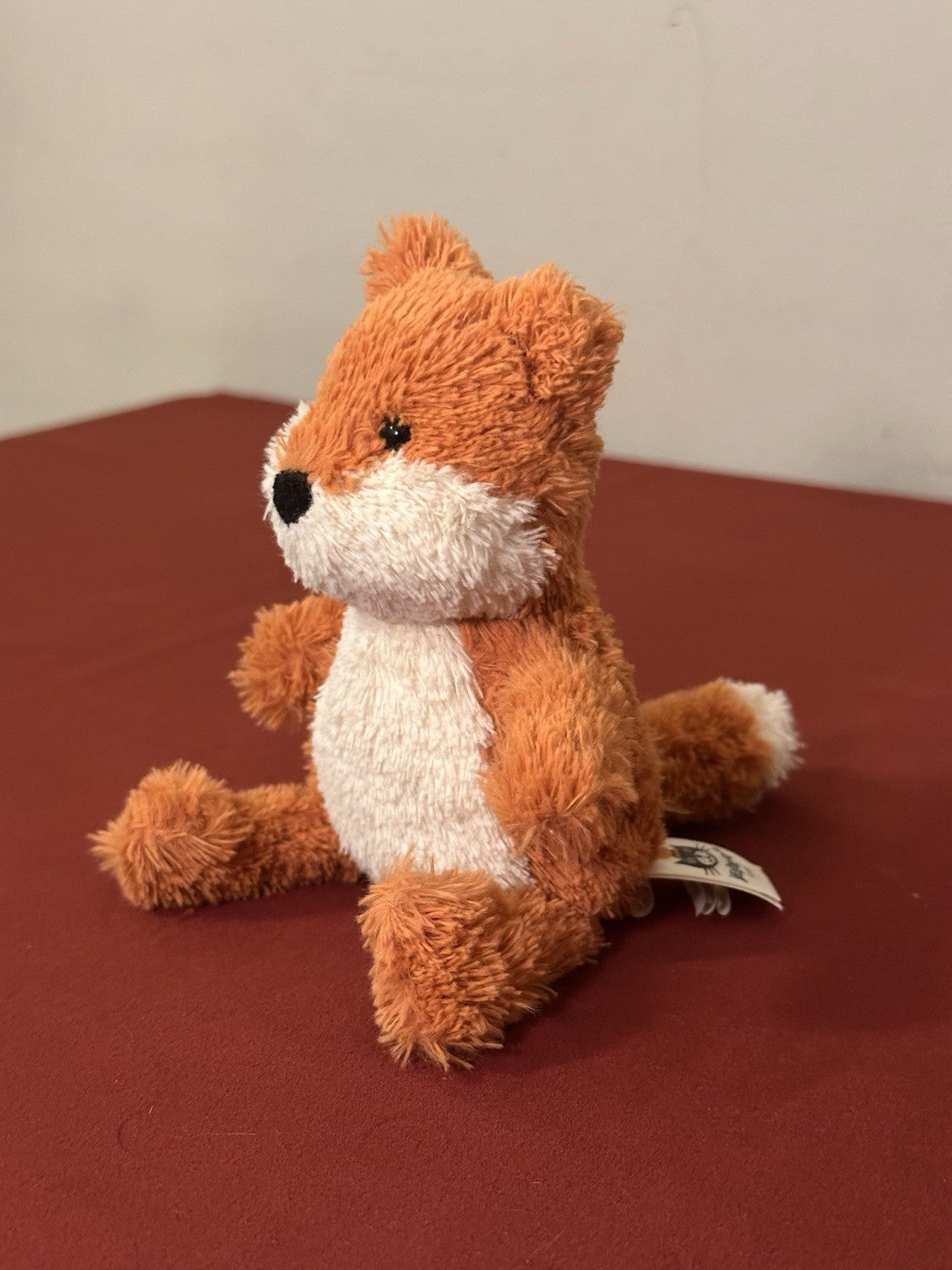 Jellycat Tiny Peanut Fox BNWOT Woodland Orange Foxy Rare Retired Size 6in Plush