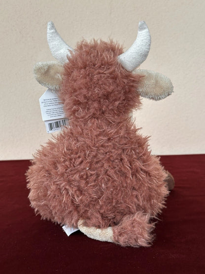 New Jellycat Tiggalope Highland Cow BNWT Retired Brown Long Soft Coat Plush cm36