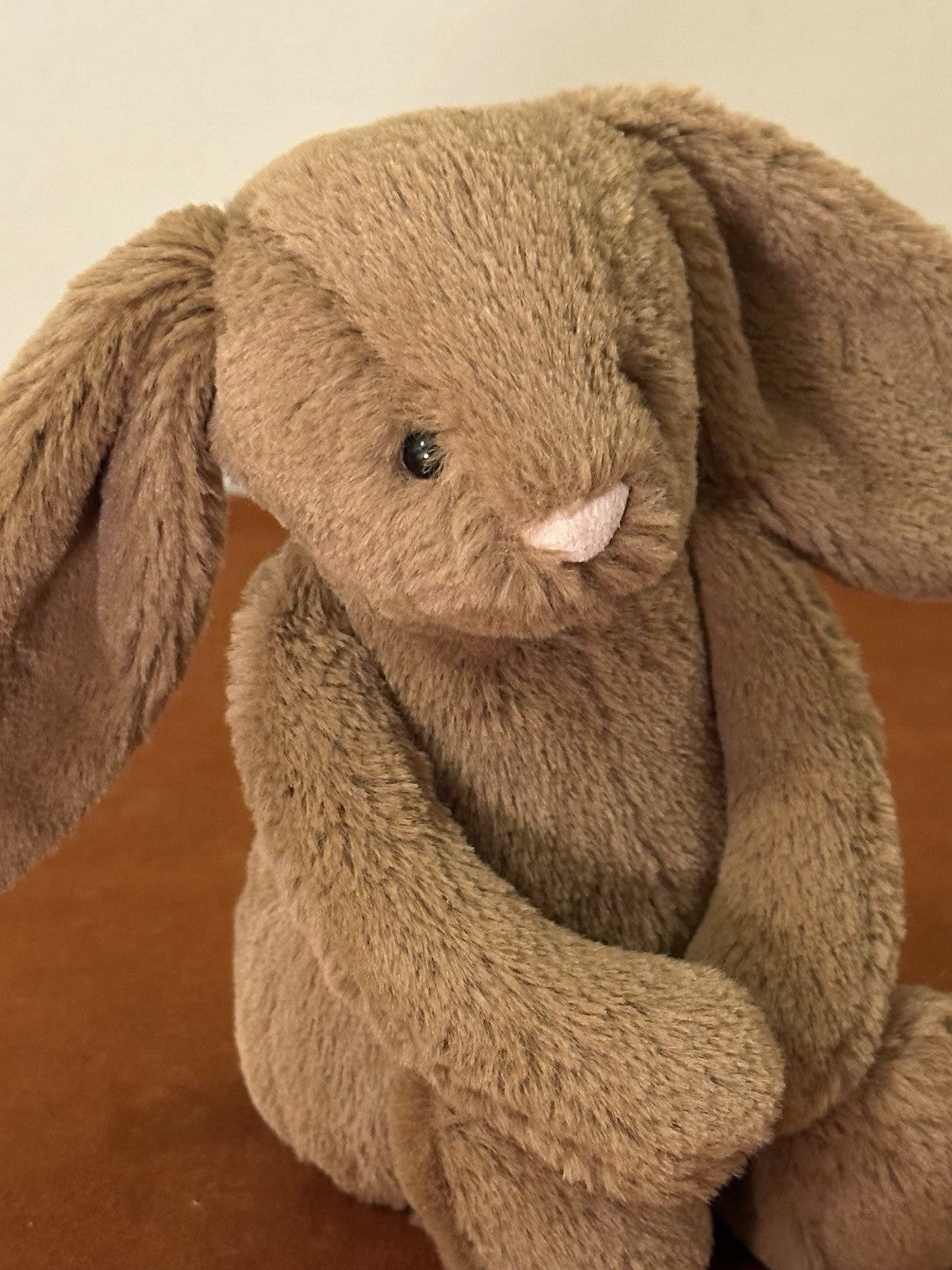 Jellycat piccolo coniglietto noce moscata nuovo senza etichette marrone caldo cioccolato noci coniglio raro ritirato-