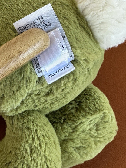 Peluche Jellycat Medium Bashful Moss Bunny nuovo senza etichette verde raro coniglio giocattolo morbido-