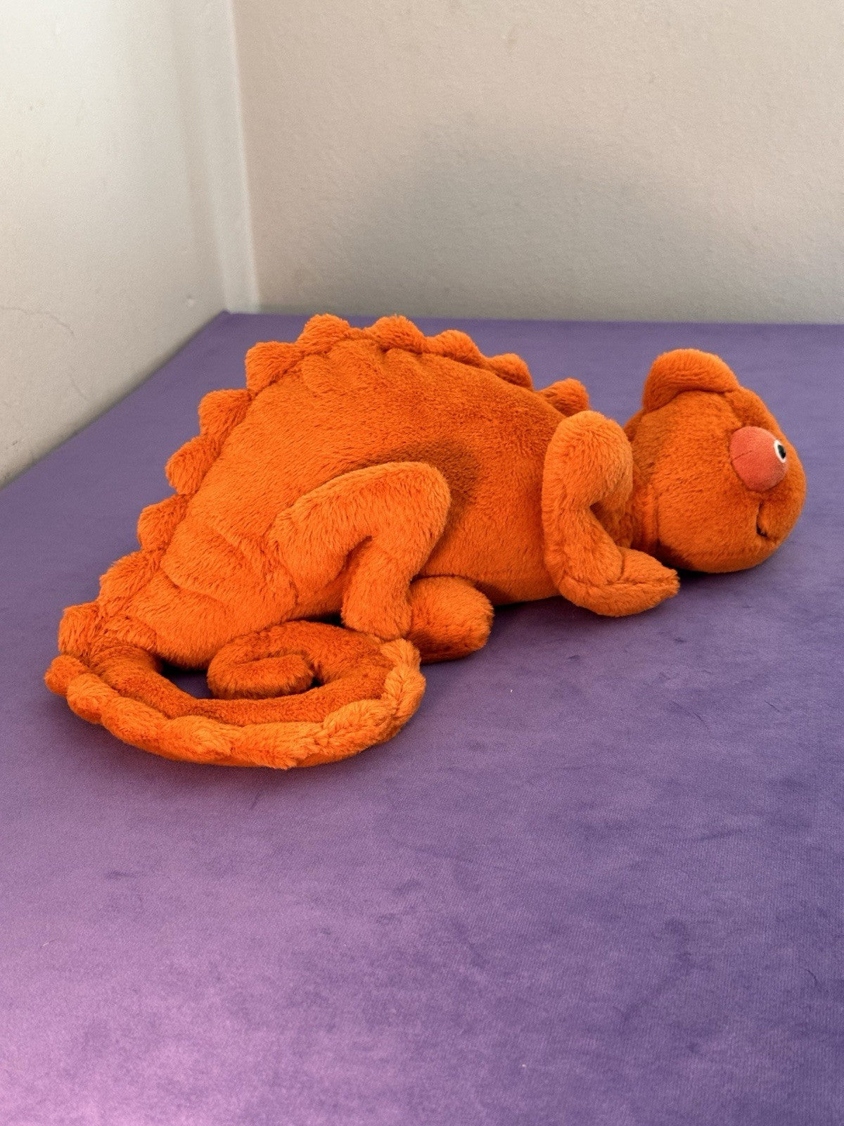 Jellycat Vividie Camaleonte Nuovo senza etichette Lucertola Arancione Rettile Giocattolo Morbido 13" Ritirato Raro-
