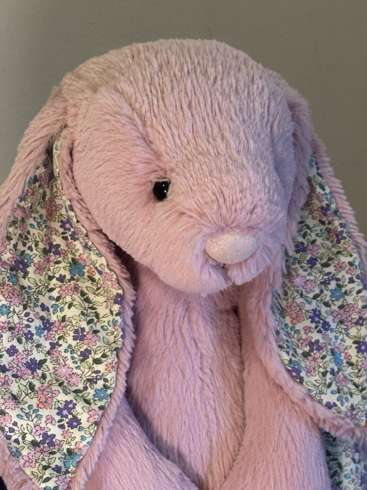 Jellycat Coniglietto Grande Timido Fiori di Tulipano Coniglio Rosa in Pensione con Fiori cm.36-