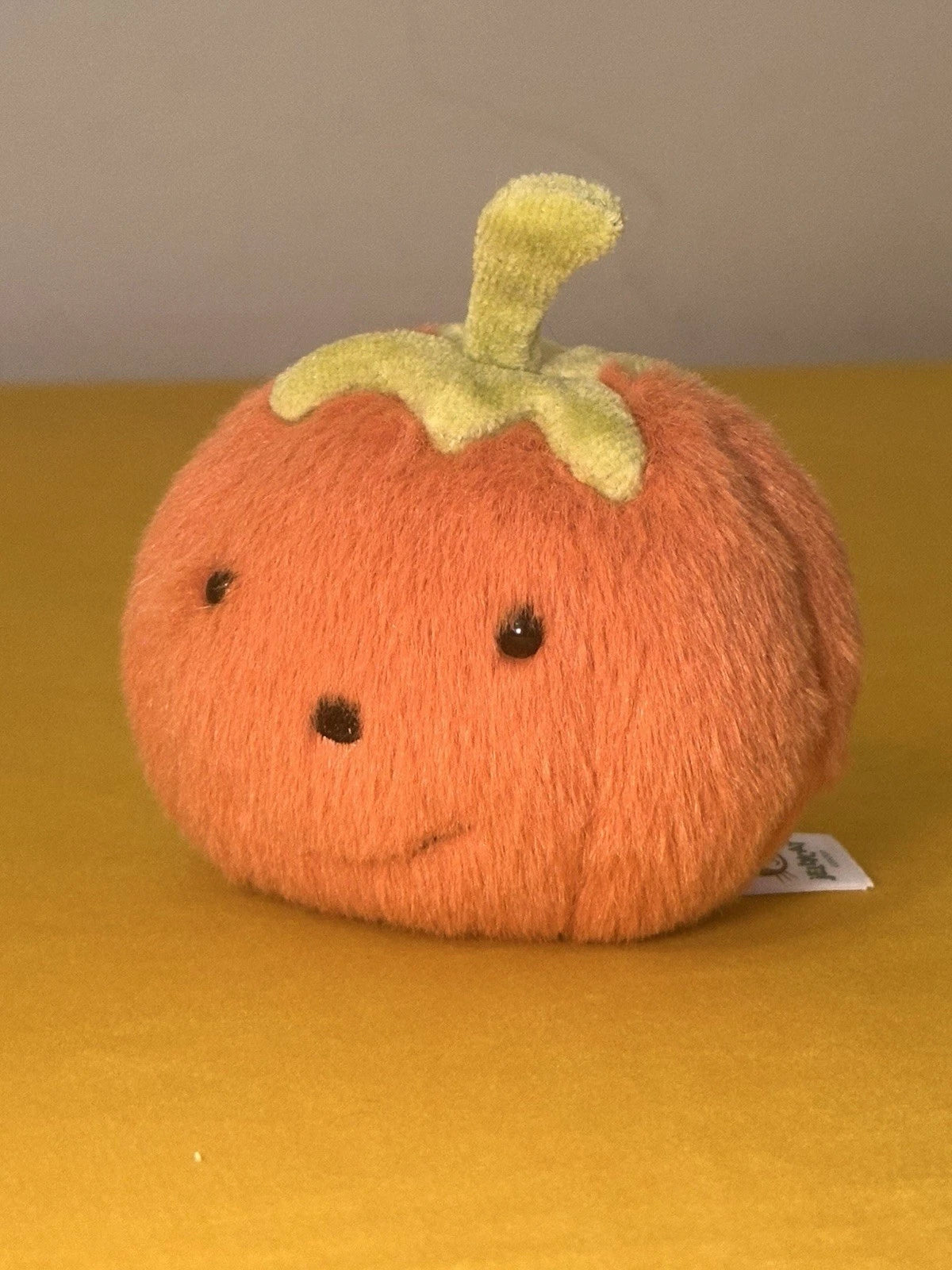 Jellycat Fluffy Pumpkin BNWOT Tiny Rare Retired Squash HTF Halloween Soft Toy