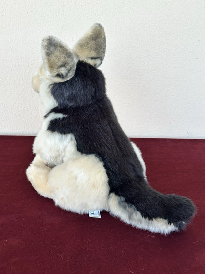 Leosco Per Uni-Toys Seduto Pastore Tedesco Cucciolo Peluche Pensionato Cane Giocattolo Morbido