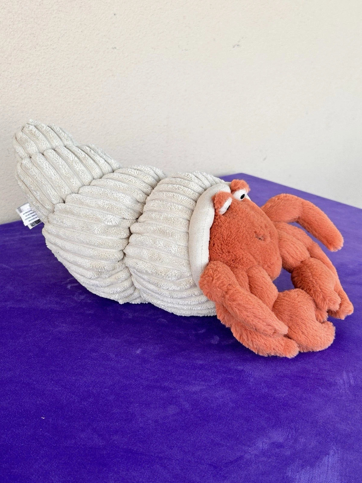 Jellycat Herman Hermit Crab Soft Toy Retired Rare cm.30 Sea Life Plush