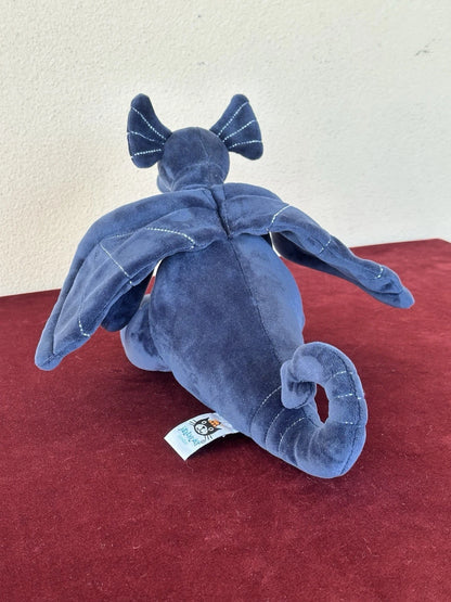 Jellycat Moonlight Dragon raro drago vellutato blu navy in pensione giocattolo morbido peluche