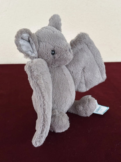 New Jellycat Small Bashful Bat BNWT Retired Rare Halloween Grey Bat Plush cm.20