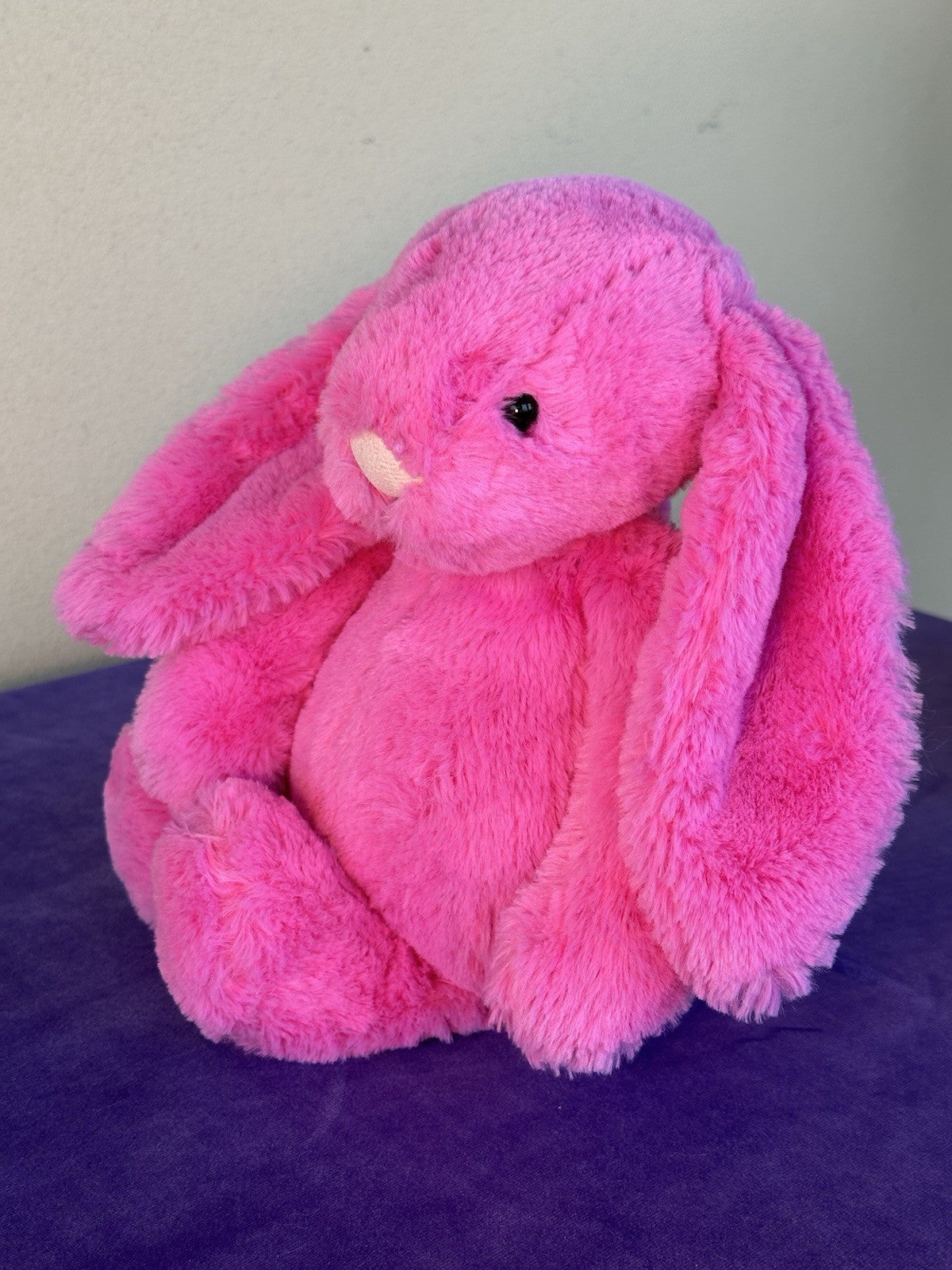 Peluche Jellycat Medium Bashful Hot Pink Bunny Neon Fucsia Coniglio Raro Ritirato 12"-