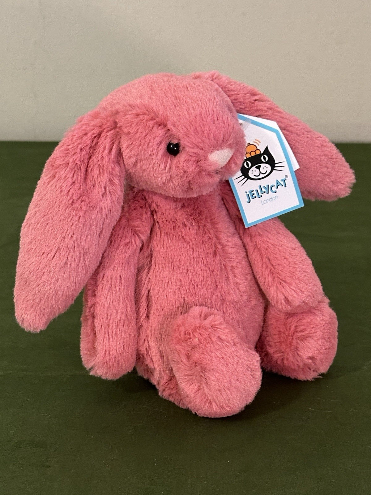 NUOVO coniglietto Jellycat Small Bashful Cerise nuovo con etichette rosa coniglio ciliegia raro ritirato 12"-