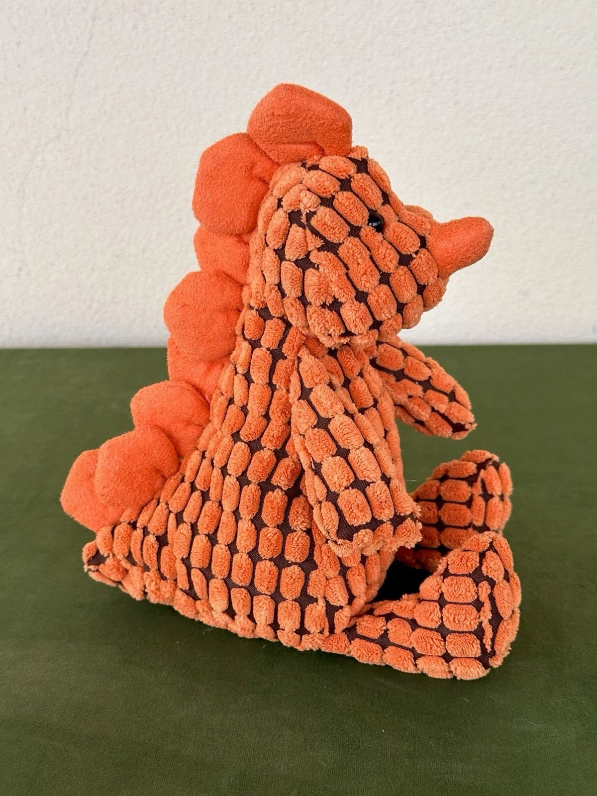 Jellycat Boppy Dino BNWOT Orange Prehistoric Dinosaur Cordy Roy cm.27 Soft Toy