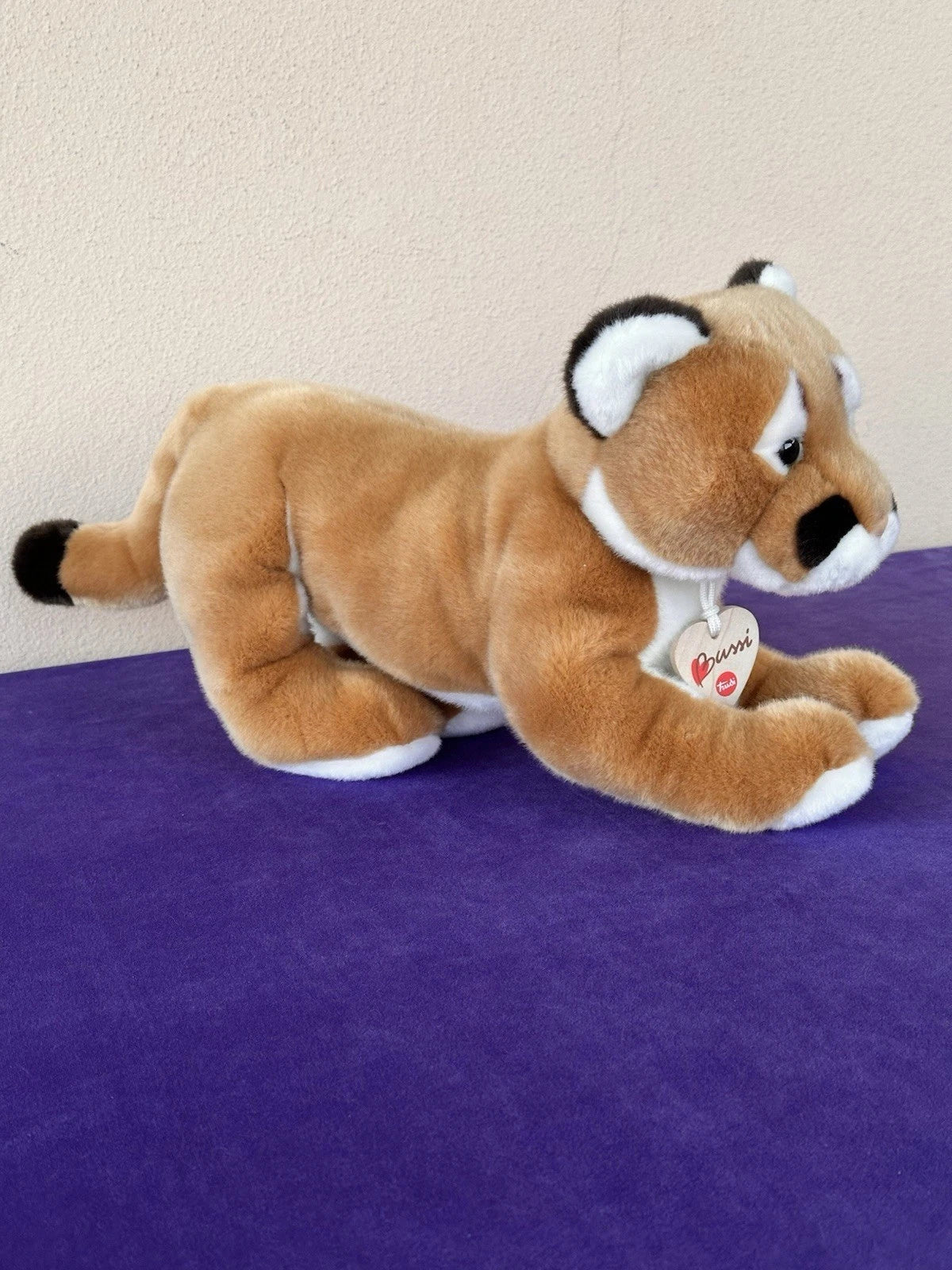 Trudi Bussi Puma Plush Wild Big Cat Cougar Rare Retired Mountain Lion Soft Toy