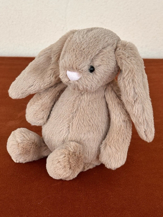 Jellycat Small Bashful Biscuit Bunny BNWOT Retired Brown Beige Rabbit Rare Plush