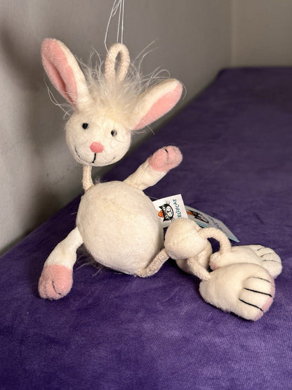 NUOVO Jellycat Wobbly Bobbly Bunny nuovo con etichette vintage rosa crema coniglio raro ritirato-