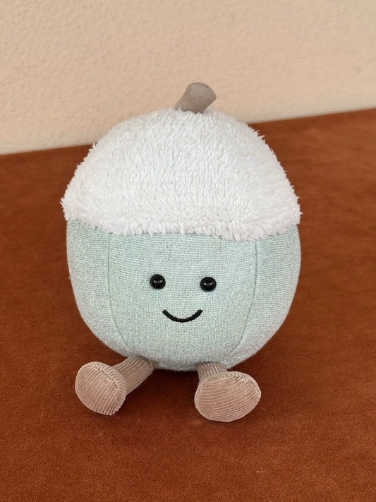 Peluche ghianda Jellycat divertente glitter invernale verde chiaro giocattolo morbido raro