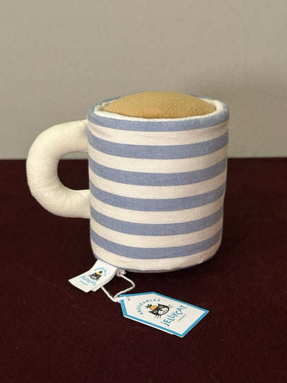 NUOVA tazza di tè Jellycat Amuseables Rosie Lea nuova con etichette tazza cibo e bevande giocattolo esclusivo-