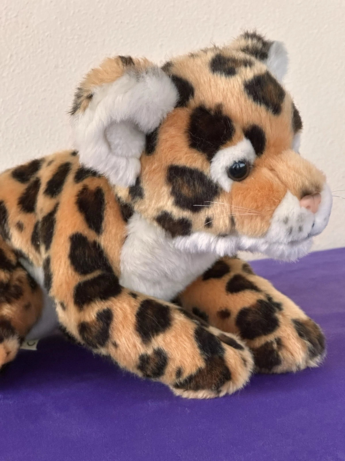 WWF Anna Club Plush Lying Down Leopard Rare Retired HTF Soft Toy Collectible