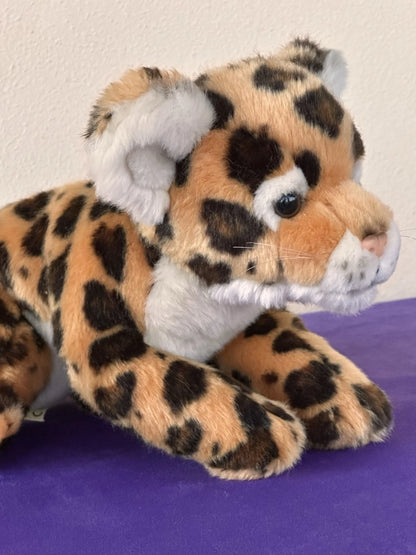 WWF Anna Club Plush Lying Down Leopard Rare Retired HTF Soft Toy Collectible