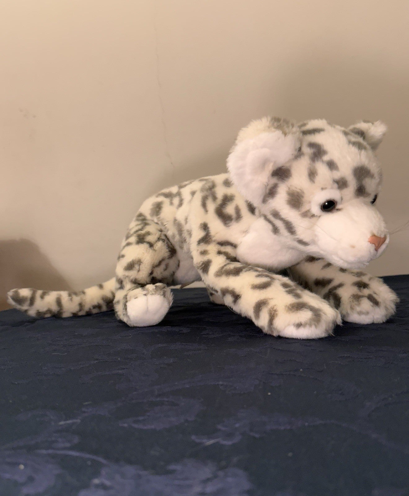 Peluche WWF Anna Club grande leopardo delle nevi raro ritirato HTF giocattolo morbido da collezione-